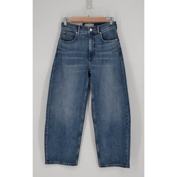 NEW Everlane The Way High Curve Jeans Vintage Blue Barrel Balloon Stretch 27 - Picture 2 of 8